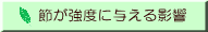 節が強度に与える影響